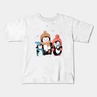 Penguins family Kids T-Shirt